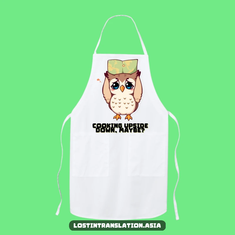 Funny Confused Owl Apron - Cook Up Some Laughs!