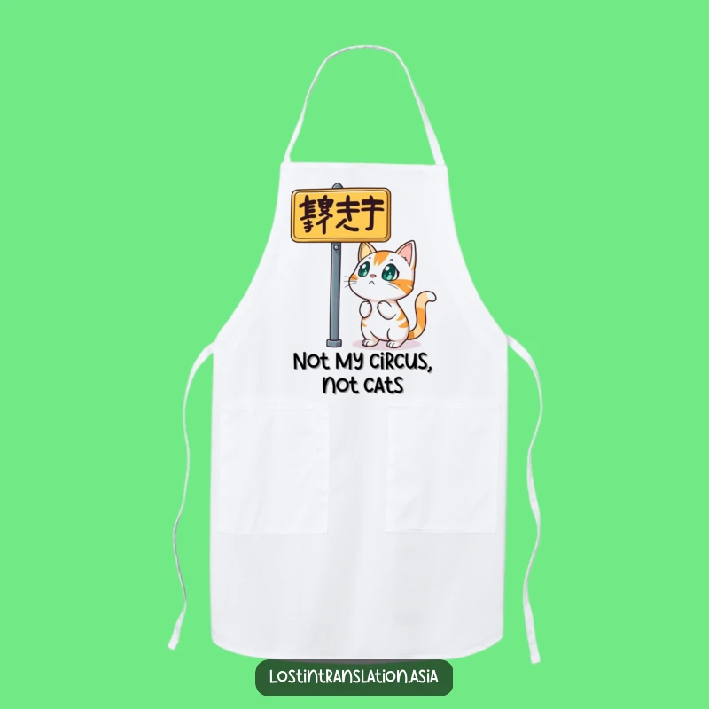 Funny Cat Chef Apron - Cook with Startled Flair!