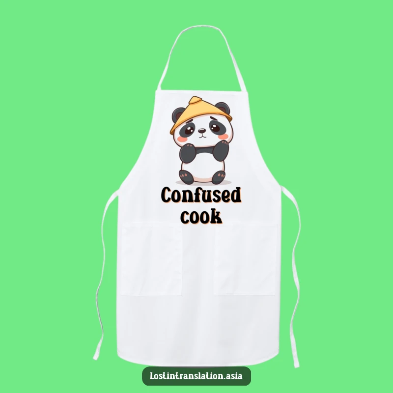Funny Kawaii Panda Apron: Kitchen Fun, Confused Chef, Ideal Funny Gift