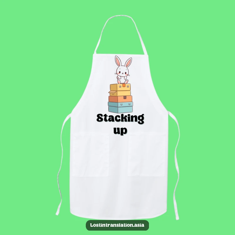 Funny Rabbit Box Balancing Apron - Hilarious Kitchen Wear for Chefs