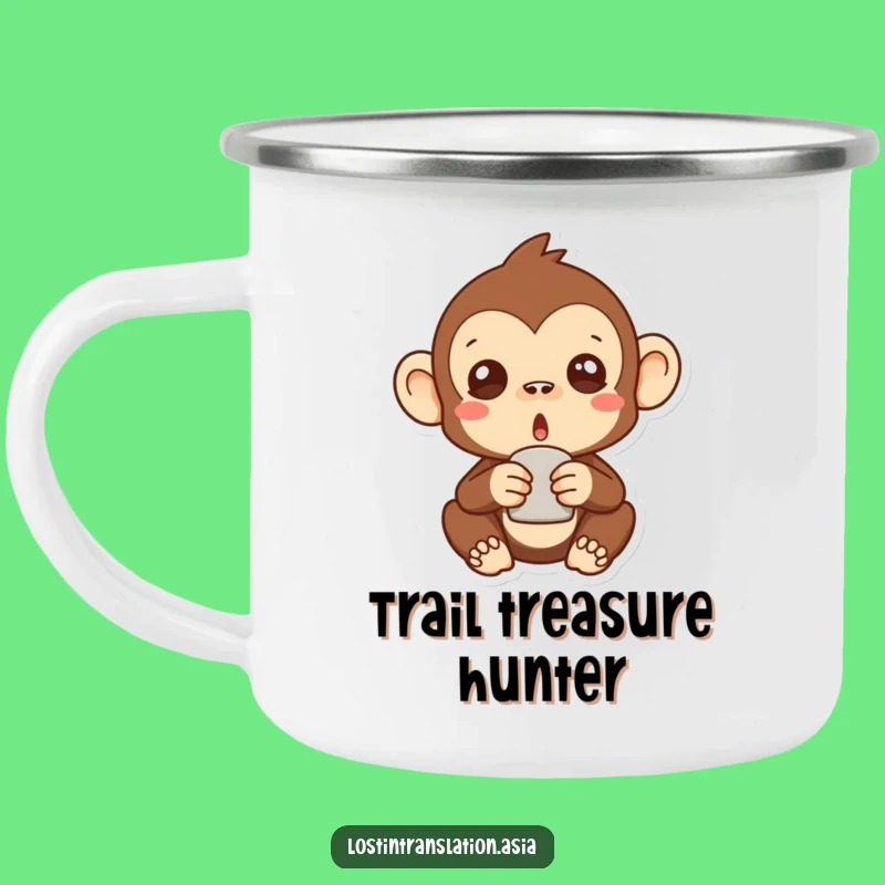 Funny Surprised Monkey Camping Mug: Hilarious Primate Mug for Outdoor Adventures and Giggles!