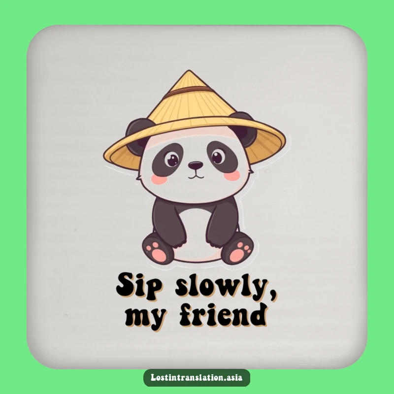 Funny Panda Coaster - Protect Surfaces with Charm!