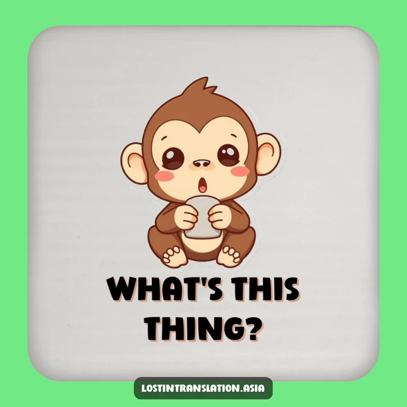 Funny Surprised Monkey Coasters: Protect Surfaces with Hilarious Primate Art!