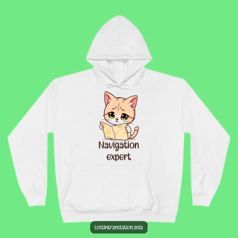 Funny Cat Map Hoodie - Cozy & Hilarious Feline Apparel