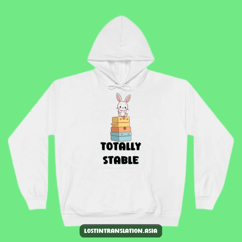 Funny Rabbit Box Balancing Hoodie - Cozy & Hilarious Winter Gift Idea