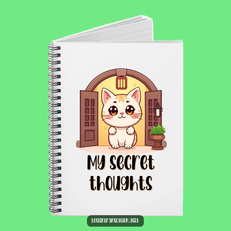 Funny Cat Doorway Notebook: Cozy Journal, Peeking Design, Great Funny Gift