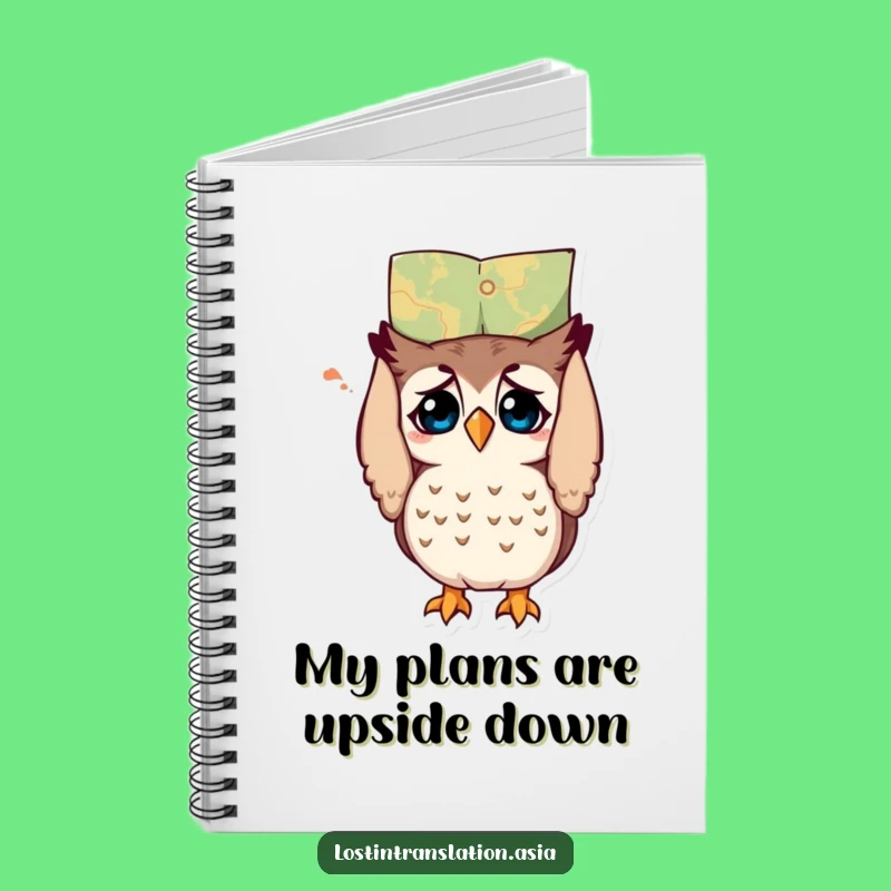 Funny Owl Notebook - Jot Down Your Confused Thoughts!