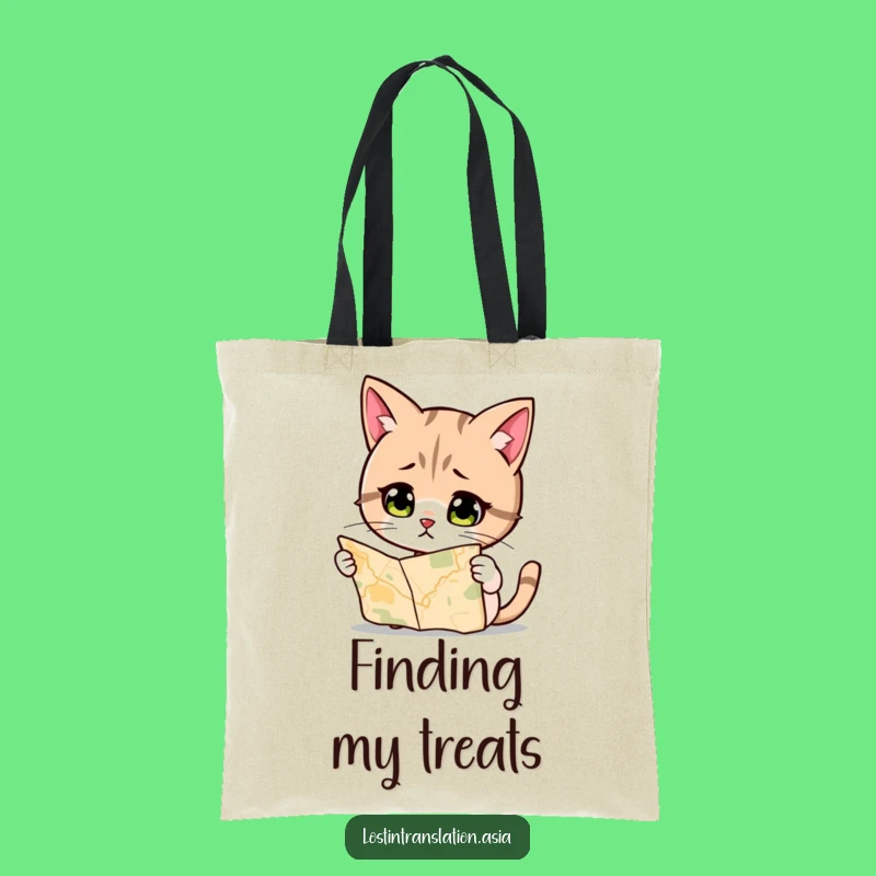 Funny Cat Map Tote Bag - Stylish & Hilarious Feline Accessory