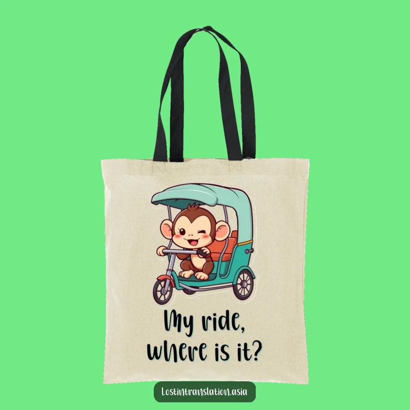 Funny Monkey Rickshaw Tote - Carry Your Adventures in Style!